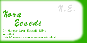 nora ecsedi business card
